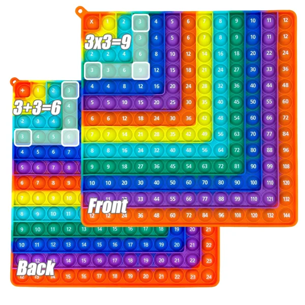 Multicolor Fidget Board™ - Verbeter rekenvaardigheid - Reken Fidget Bord Regenboog (donker) | Educatief Speelgoed - Afbeelding 1