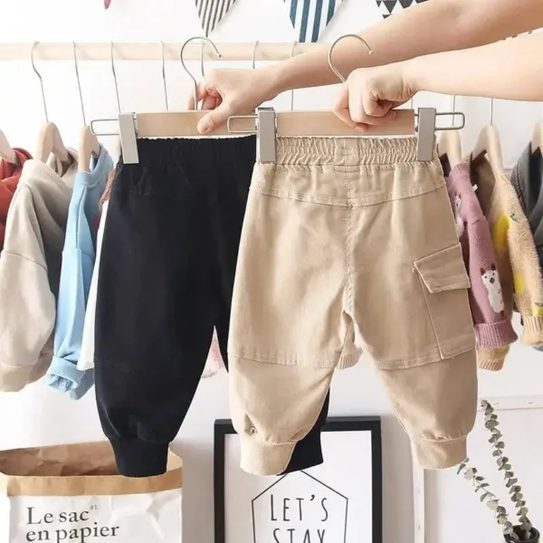 Mini Fashion™ - Jongens Cargobroek Zwart / 98 (3 jaar) | Educatief Speelgoed - Afbeelding 1