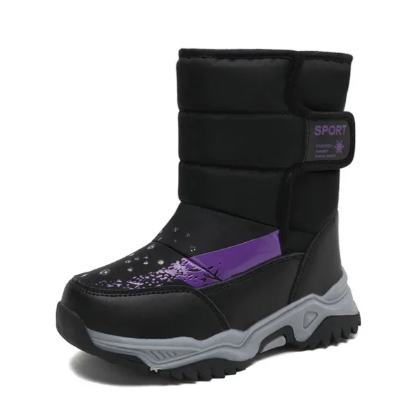 Mini Fashion™ - Zachte Pluche Voering - Winterlaarzen Zwart / 33 (7-8 jaar) | Educatief Speelgoed - Afbeelding 1