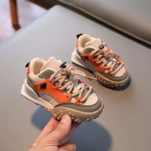 Mini Fashion™ - Stoere Look - Kinder Sportschoenen Khaki / 30 (5-6 jaar) | Educatief Speelgoed