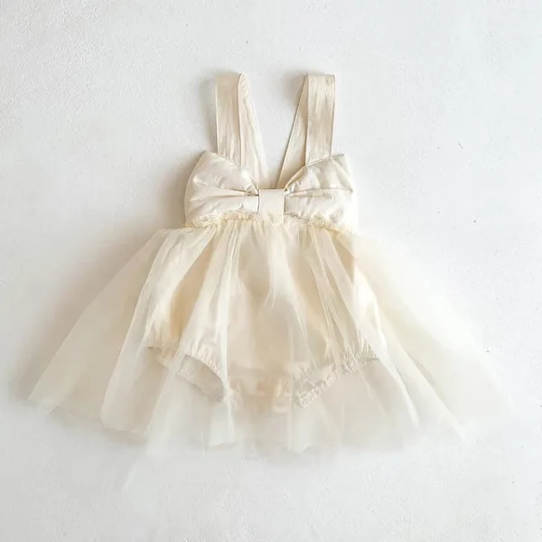 Mini Fashion™ - Baby Meiden Romper Jurk Apricot / 60 (0-3 maanden) | Educatief Speelgoed - Afbeelding 1