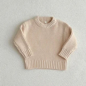 Mini Fashion™ - Super Zachte Stof - Gebreide Sweater Apricot / 92 (18 - 24 maanden) | Educatief Speelgoed