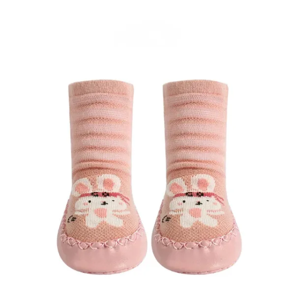 Toddler Non-slip Socks™ - Stapjes in Stijl - Babysokjes Konijn / M (6-18 maanden) | Educatief Speelgoed - Afbeelding 1