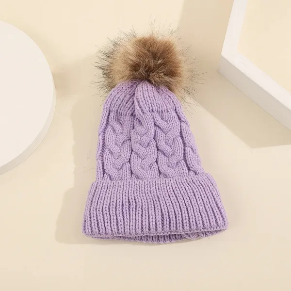 Mini Fashion™ - Eigen lettertype - Muts met pompon Paars / 10 | Educatief Speelgoed - Afbeelding 1