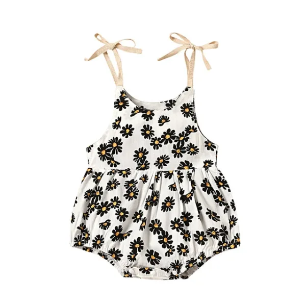 Mini Fashion™ - Baby Romper Jurk Wit / 80 (6-12 maanden) | Educatief Speelgoed - Afbeelding 1