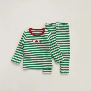 Mini Fashion™ - Comfortabel&Warm - Kerst Pyjama Groen / 90 (2 jaar) | Educatief Speelgoed