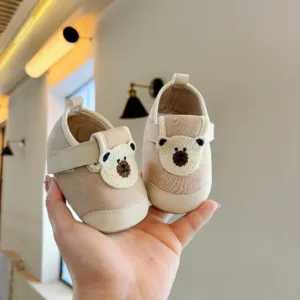 Mini Fashion™ - Veilig&Comfortabel - Baby Schoentjes Khaki / 18 (0-4 maanden) | Educatief Speelgoed