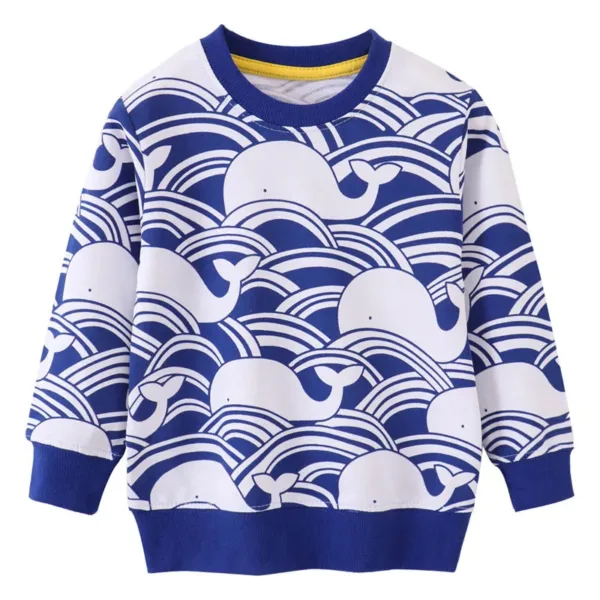 Mini Fashion™ - Walvis Sweater Blauw / 130 (6 jaar) | Educatief Speelgoed - Afbeelding 1
