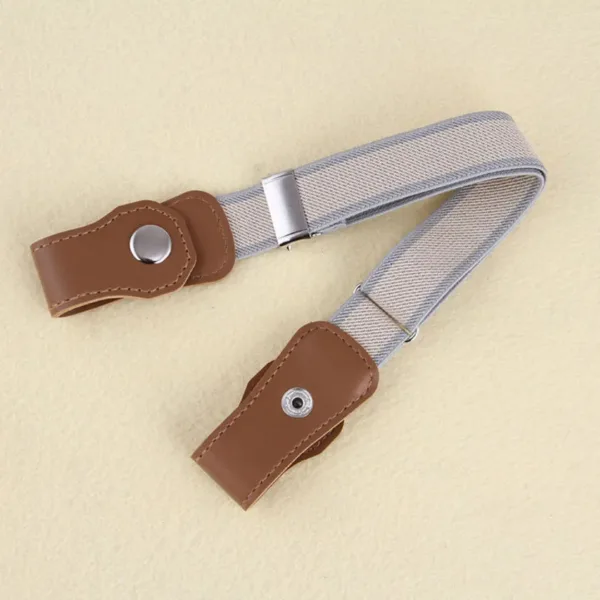 Mini Fashion™ - Past Altijd - Elastische Riem voor Kinderen Grijs / 40-65cm (1-12 jaar) | Educatief Speelgoed - Afbeelding 1