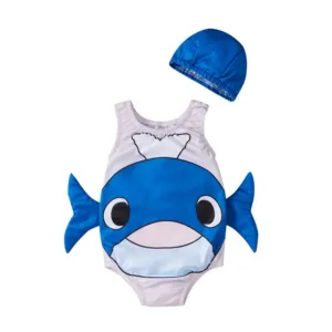 Mini Fashion™ - Bescherming In De Zon - Kinder Badpak 92 (18-24 maanden) / Walvis | Educatief Speelgoed