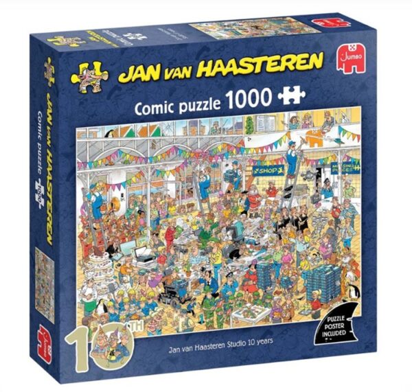 Jan van Haasteren - Studio 10 jaar (1000) - Jumbo  Legpuzzel - Afbeelding 1