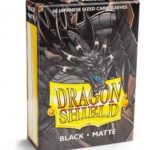 Dragon Shield Sleeves MATTE (59x86mm) Black (60 stuks) - Arcane Tinmen
