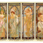 Alphonse Mucha - Times of Day (1000) - Dtoys  Legpuzzel