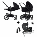 Kinderwagen Joolz Day5 Space Black + Autostoel Jacky Pro 360° All Black&Base&Adapterset
