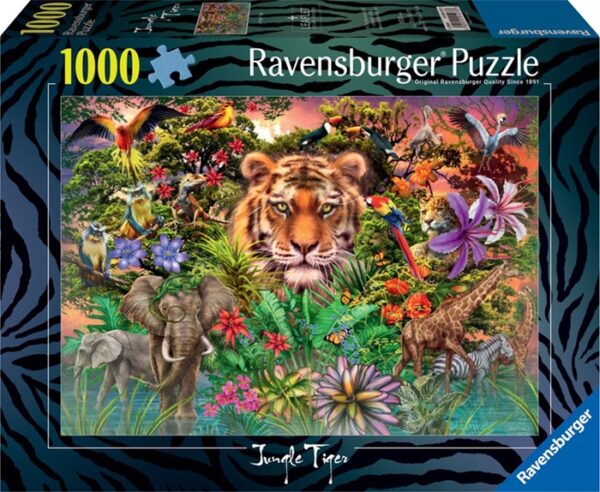 Jungle Tiger (1000) - Ravensburger  Legpuzzel - Afbeelding 1