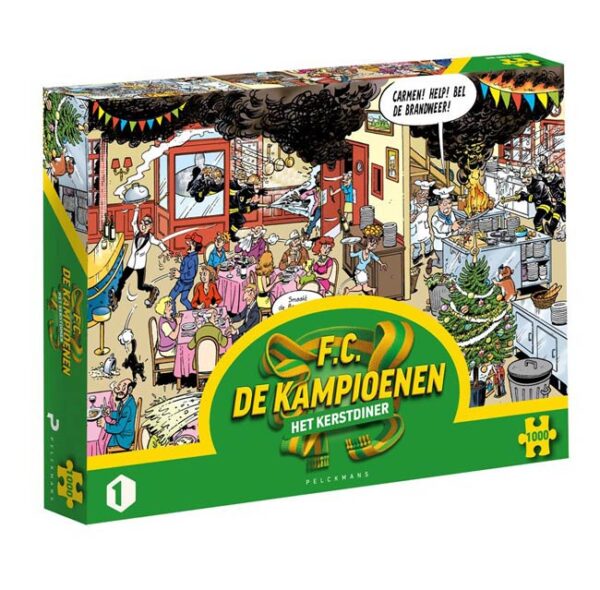 F.C. De Kampioenen - Het Kerstdiner (1000) - Pelckmans  Legpuzzel - Afbeelding 1