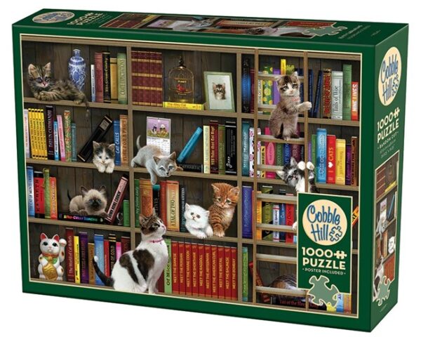 Kitty Librarians (1000) - Cobble Hill  Legpuzzel - Afbeelding 1