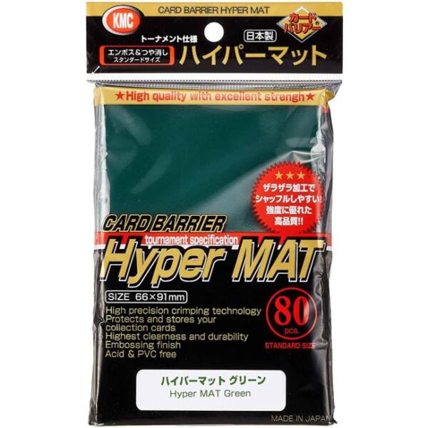 KMC Standard Sleeves (66x91mm) Hyper Mat Green (80) - KMC - Afbeelding 1