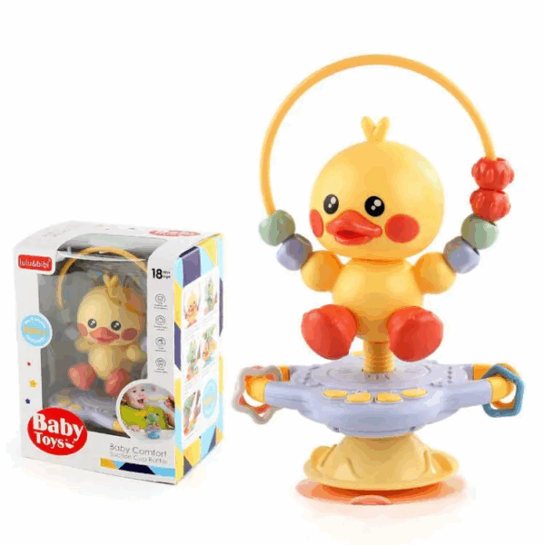 Soothing Rattle Toy™ - Sensorisch Baby Speelgoed met zuignap Eend Ringen | Educatief Speelgoed - Afbeelding 1