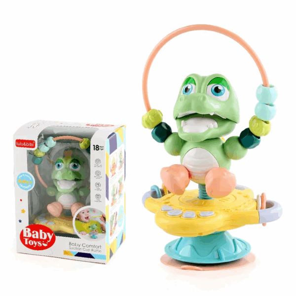 Soothing Rattle Toy™ - Sensorisch Baby Speelgoed met zuignap Krokodil Ringen | Educatief Speelgoed - Afbeelding 1