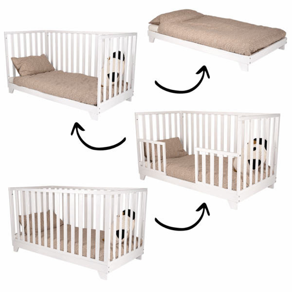 Set | Meegroeiledikant Colorfull Home Lois V2 Pure White + Matras ABZ Airflow Pro + Hoeslaken Meyco Wit (2st) - Afbeelding 1