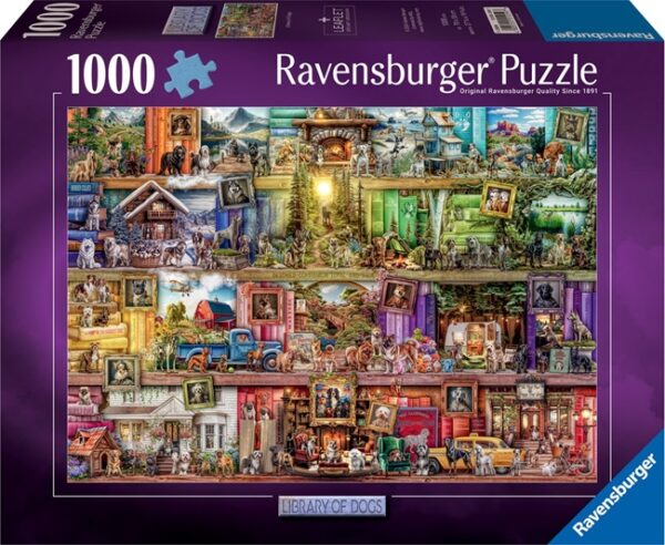 Library of Dogs (1000) - Ravensburger  Legpuzzel - Afbeelding 1