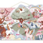 Houten magnetische puzzel: Eenhoorns (48) - Speedy Monkey  Inlegpuzzel|Legpuzzel