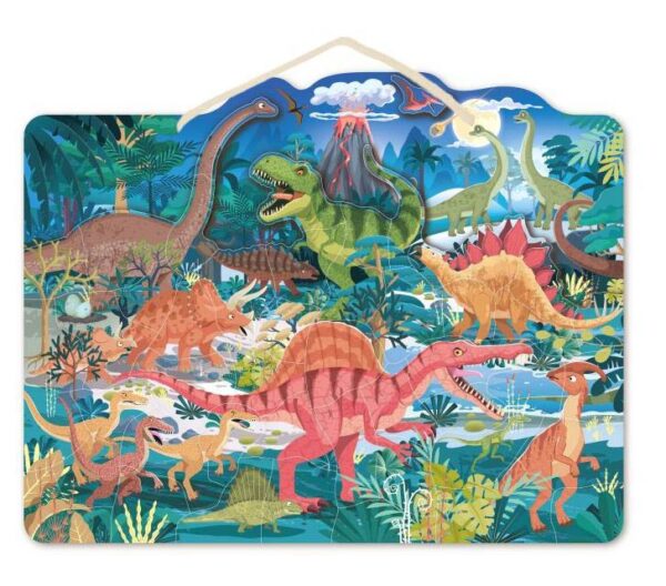 Houten magnetische puzzel: Dinosaurussen (48) - Speedy Monkey  Inlegpuzzel|Legpuzzel - Afbeelding 1