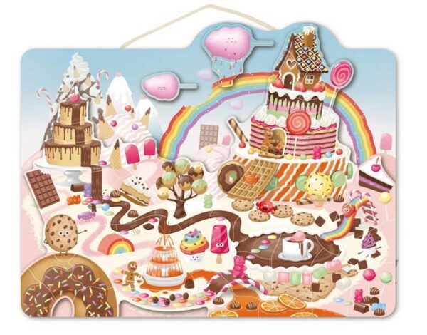 Houten magnetische puzzel: Snoep (48) - Speedy Monkey  Inlegpuzzel|Legpuzzel - Afbeelding 1