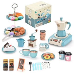 Cafe Set™ - Barista&Bakker in de dop - Café&Bakkerij Speelgoedset Blauw | Educatief Speelgoed