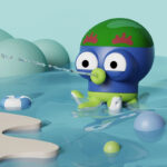 Water Gliders™ - Onderwater Avonturen - Octopus Waterspeelgoed Blauw | Educatief Speelgoed