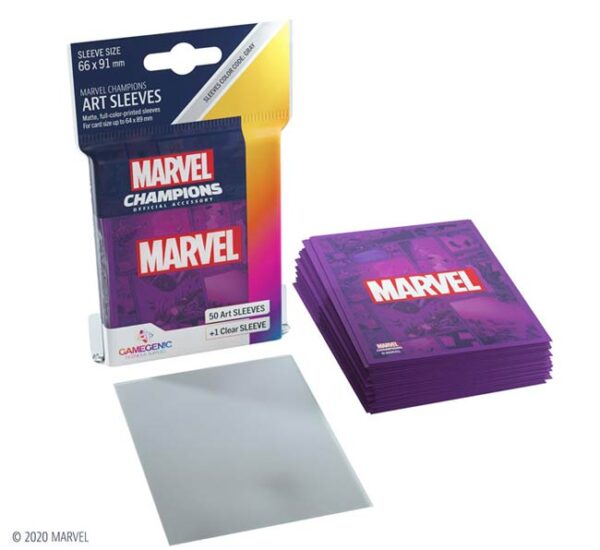 Marvel Champions Art Sleeves (66x91mm) - Marvel Purple (50+1) - Gamegenic - Afbeelding 1
