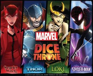 Marvel Dice Throne - 4-Hero Box - Scarlet Witch v. Thor v. Loki v. Spider-Man - Roxley Games Kaartspel