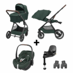 Kinderwagen Maxi-Cosi Oxford Plus Twillic Green met Autostoel Pebble 360° Pro2 en Base Slide Tech