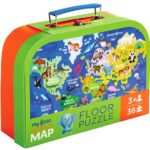 Voerpuzzel Mijn eerste wereldkaart (36) - Crocodile Creek  Legpuzzel|Legpuzzel - grote stukken