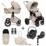 Kinderwagen Muuvo Quick Boho 2-in-1 Set Beige + Autostoel Maxi-Cosi Pebble 360&Base&Adapterset