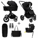 Kinderwagen Muuvo Quick SE2 2-in-1 Set Chronium Black + Autostoel Novi Baby® Jacky Pro 360&Base&Adapterset