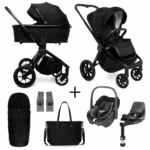 Kinderwagen Muuvo Quick SE2 2-in-1 Set Chronium Black + Autostoel Maxi-Cosi Pebble 360&Base&Adapterset