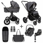 Kinderwagen Muuvo Quick SE2 2-in-1 Set Diamond Graphite + Autostoel Maxi-Cosi Pebble 360&Base&Adapterset