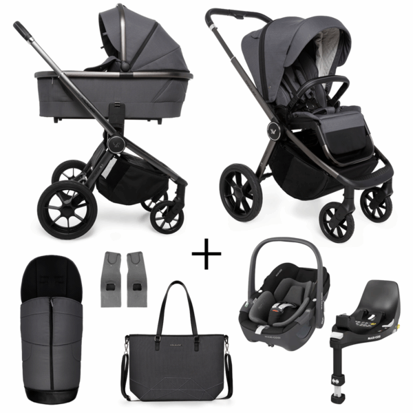 Kinderwagen Muuvo Quick SE2 2-in-1 Set Diamond Graphite + Autostoel Maxi-Cosi Pebble 360&Base&Adapterset - Afbeelding 1