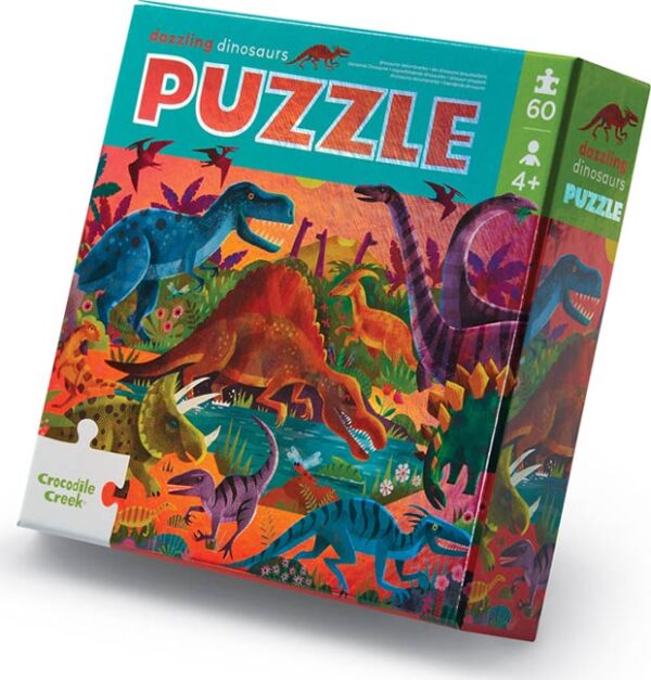Holographic Foil Puzzle - Oogverblindende Dinosauriërs (60) - Crocodile Creek  Legpuzzel - Afbeelding 1