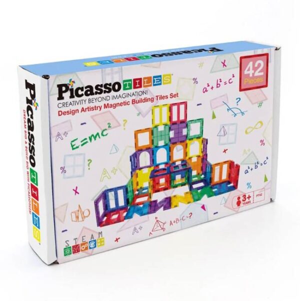 Picasso Tiles: Design Artistry Magnetic Building Tiles Set (42) - Picasso Tiles - Afbeelding 1