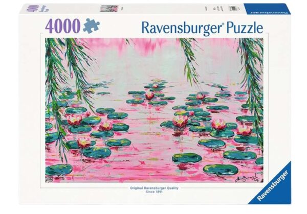 Pink Water Lilies (4000) - Ravensburger  Legpuzzel - Afbeelding 1