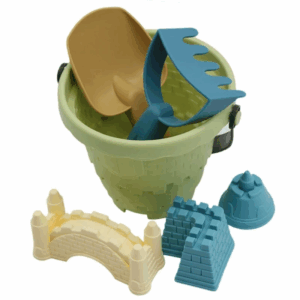 Beach Bucket Set™ – Zintuiglijk Zomerspel – Strandemmer met accessoires Groen Zandkasteel | Educatief Speelgoed