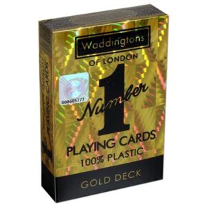Goudkleurige speelkaarten 100% plastiek - Winning Moves Kaartspel