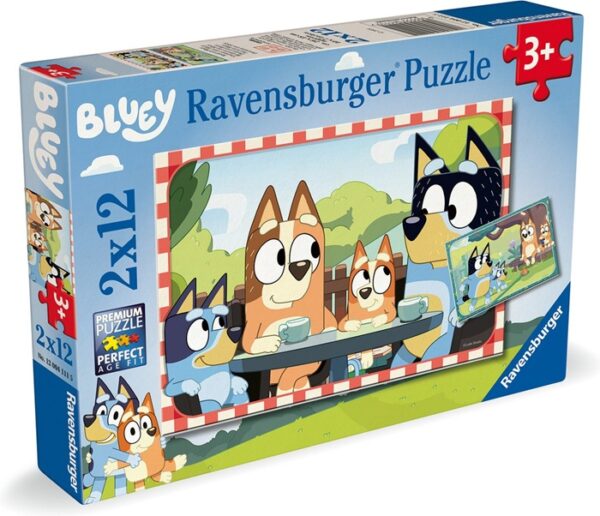Plezier met Bluey (2x 12) - Ravensburger  Legpuzzel - Afbeelding 1