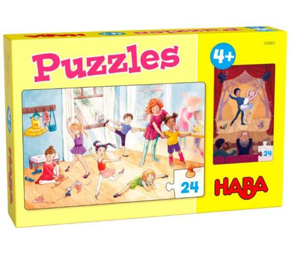 Puzzels Ballerina (2x 24) - HABA  Legpuzzel - Afbeelding 1