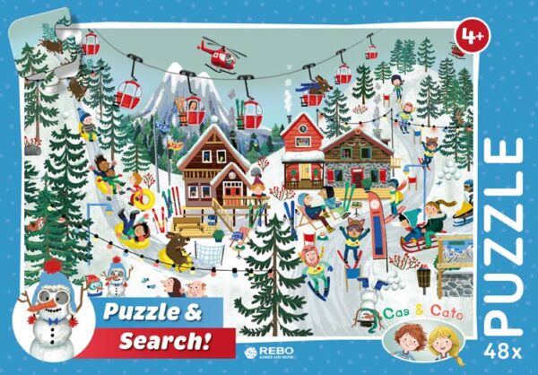 Cas & Cato Winter (48) - Rebo  Legpuzzel - Afbeelding 1