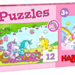 Eenhoorn Flonkerglans - Rosalie & Friends (2x 12) - HABA  Legpuzzel