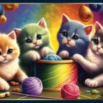 Katjes met Garen (1000) - Piece of Mind  Legpuzzel